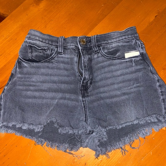 Urban Outfitters Super highrise 90s punk black denim shorts y2k summer bottoms - Picture 4 of 14